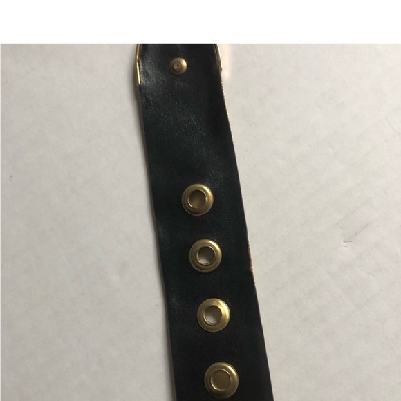 VTG Another Line, USA, Shiny Metallic Embossed Gold Belt, Stunning, size Med main image 4